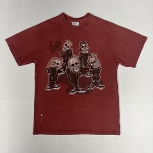 VTG KORN Sadida Skulls Caricature Band Members Promo Short Sleeve T-Shirt Medium